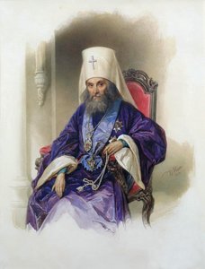 Porträt des Metropoliten Filaret von Moskau, 1782-1867, 1854 von Hau