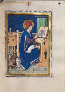 Evangelienbuch mit Evangelistenporträts: Heiliger Lukas