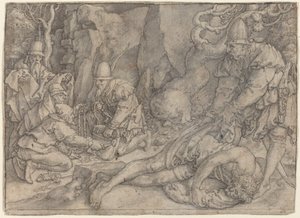Ein Mann von Dieben überwältigt, ca. 1554