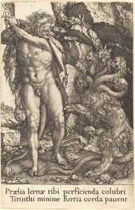 Herkules kämpft mit der Hydra von Lerna von Heinrich Aldegrever