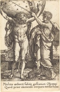 Herkules und Atlas, 1550 von Heinrich Aldegrever