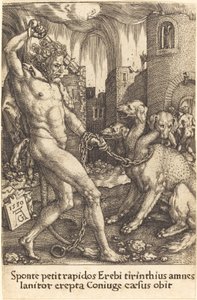 Herkules und Cerberus von Heinrich Aldegrever