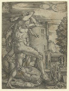 Herkules tötet den Drachen Ladon