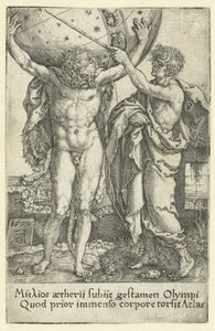 Herkules und Atlas von Heinrich Aldegrever