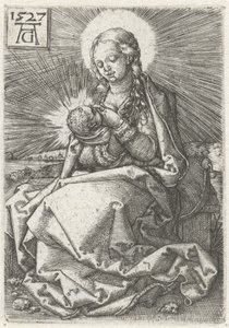 Madonna mit Kind an der Brust von Heinrich Aldegrever
