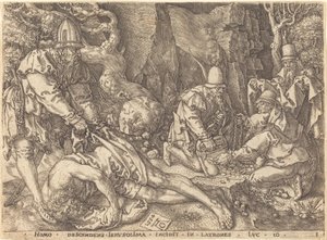 Reisender unter Dieben von Heinrich Aldegrever