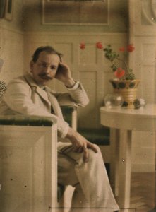 Selbstporträt von Heinrich Kühn, Autochrome von Heinrich Kuhn