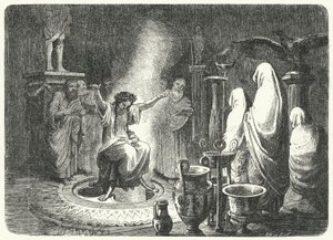 Pythia, Hohepriesterin des Apollontempels in Delphi