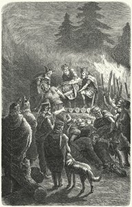 Sueben-Begräbnis im alten Deutschland von Heinrich Leutemann