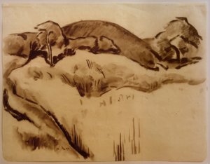 Landschaft mit Höhenzug