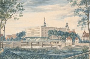 Blick auf das Dessauer Schloss von Osten von Heinrich Olivier