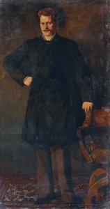 Porträt des Opernsängers Theodor Reichmann 1849-1903, 1879 von Heinrich Wilhelm Trübner