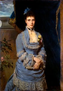 Porträt der Großherzogin Maria Fjodorowna, Prinzessin Dagmar von Dänemark, 1847-1928, 1874 von Heinrich von Angeli