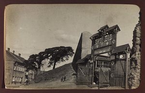 Erster Weltkrieg: die Ukraine in den Jahren 1914-1916 während der Invasion der deutschen Armee. Blick auf Lida von Heldenfriedhof Dsessentniki (attr. to)