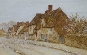Eine Dorfstraße, Kent von Helen Allingham
