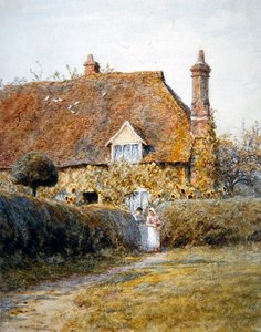 Am Tor eines Häuschens von Helen Allingham