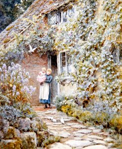 Weinreben-Hütte von Helen Allingham