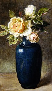 Vase mit Rosen von Helen Cordelia Coleman Angell