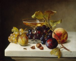 Stillleben mit Früchten und Champagner, 1869