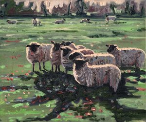 Neugierige Herde I, 2009 von Helen White
