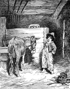 Piccino und sein Freund der Esel, um 1900