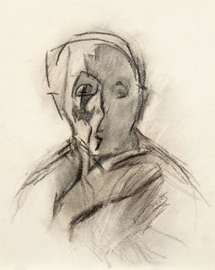 Selbstporträt des Künstlers mit geschlossenen Augen von Helene Schjerfbeck