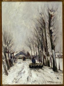 Schafherde im Winter von Helmuth Liesegang