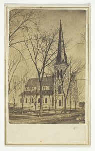 Ohne Titel (Kirche mit spitzem Turm) von Hendee