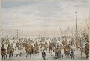 Winterlandschaft bei Sonnenuntergang von Hendrick Avercamp