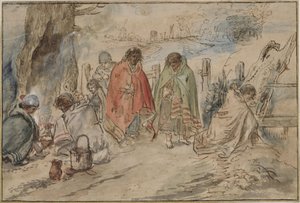 Zigeuner am Lagerfeuer von Hendrick Avercamp