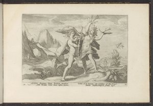 Daphne verwandelt sich in einen Lorbeerbaum von Hendrick Goltzius (workshop of)