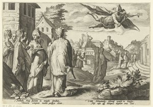 Mercurius verliebt sich in Herse von Hendrick Goltzius (workshop of)