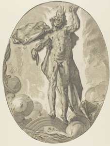 Äther, Tafel sechs aus Demogorgon und die Gottheiten von Hendrick Goltzius