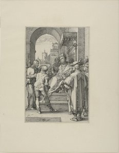 Christus vor Pilatus, Platte fünf aus Die Passion Christi von Hendrick Goltzius