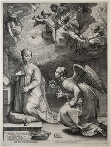 Die Verkündigung von Hendrick Goltzius