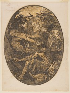Demogorgon in der Höhle der Ewigkeit, aus Die Gottheiten von Hendrick Goltzius