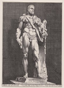 Herkules und Telephos von Hendrick Goltzius
