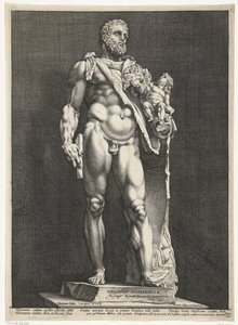 Herkules und Telephos von Hendrick Goltzius