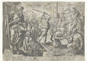 Das Martyrium des Paulus Das Martyrium Christi und der Apostel (Serientitel) von Hendrick Goltzius