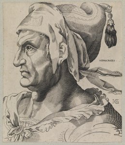 Hippokrates. Büste eines Mannes im Profil von Hendrick Goltzius