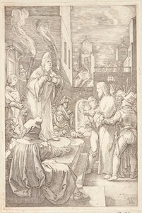 Jesus vor dem Rat von Hendrick Goltzius