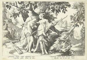 Jupiter verkleidet als Diana verführt Kallisto
