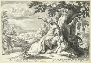 Klymene ermutigt Phaeton, Helios zu finden