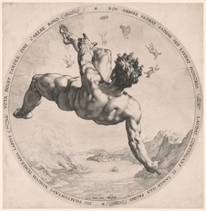 Phaeton, aus Die vier Schändlichen von Hendrick Goltzius