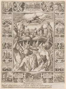 Punitio tirannorum, Blatt 9 der Folge "Allegorien des christlichen Glaubens" von Hendrick Goltzius