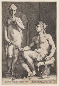 Pygmalion und Galatea von Hendrick Goltzius