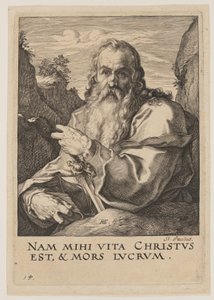 St. Paul, aus Christus, die Apostel und St. Paul mit dem Glaubensbekenntnis von Hendrick Goltzius