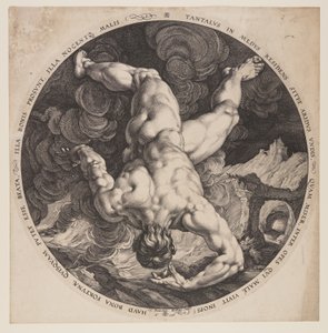 Tantalus, aus Die vier Schandflecken von Hendrick Goltzius