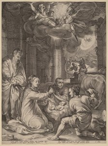 Die Anbetung der Hirten von Hendrick Goltzius