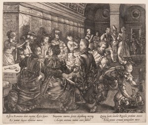 Das Bankett des Tarquinius Collatinus, aus Die Geschichte von Lucretia